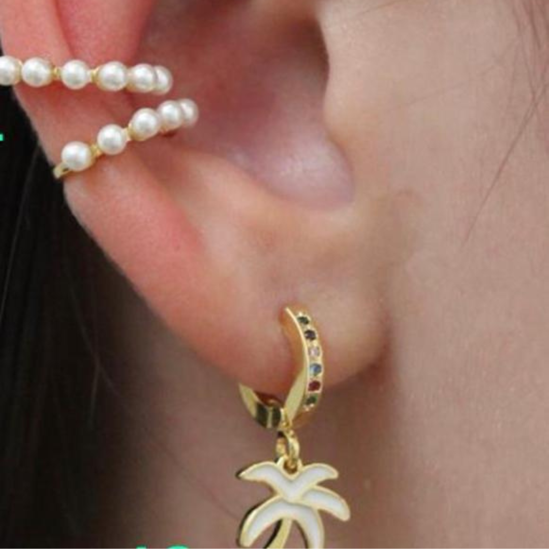 Hoop Earring with palm